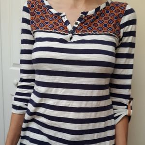Striped and Patterned Top